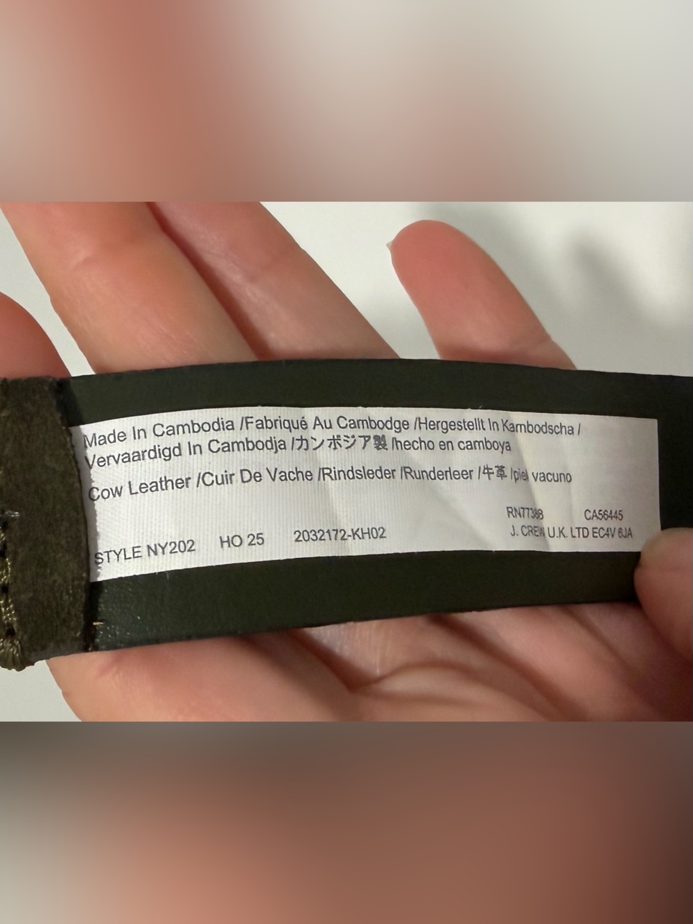 NEW Madewell Sculpted Wavy-Buckle Belt in Dried Olive suede NY202 S (27-28”) $78 - Picture 7 of 8